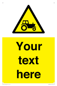 Custom warning farm machinery